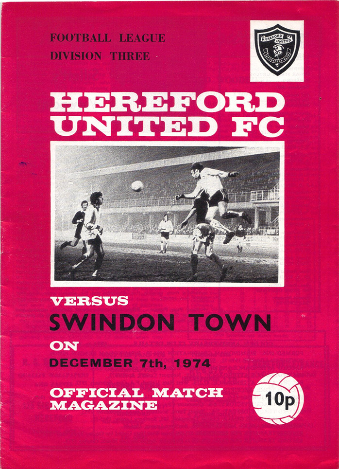 <b>Saturday, December 7, 1974</b><br />vs. Hereford United (Away)